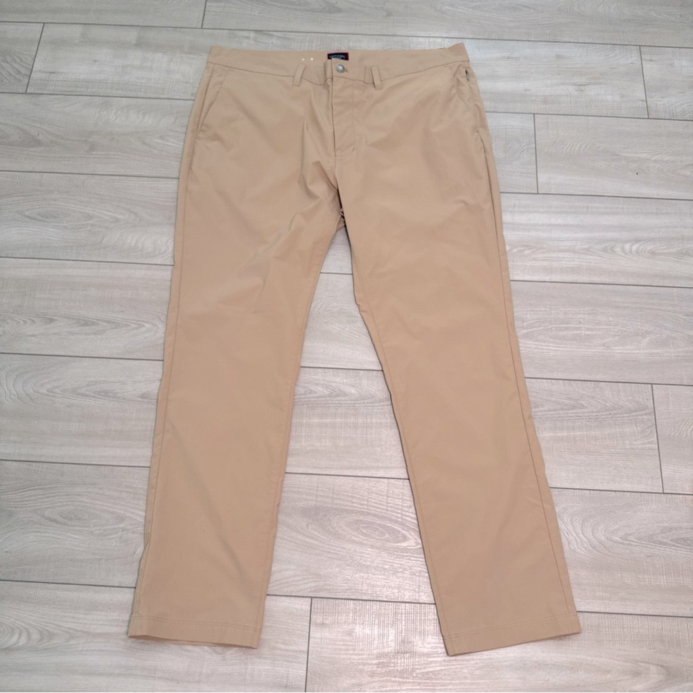 Untuckit chancellor traveler tech straight pants mens performance‎ Tan 40 X 32